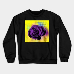 Pop art, rose violet, yellow Crewneck Sweatshirt